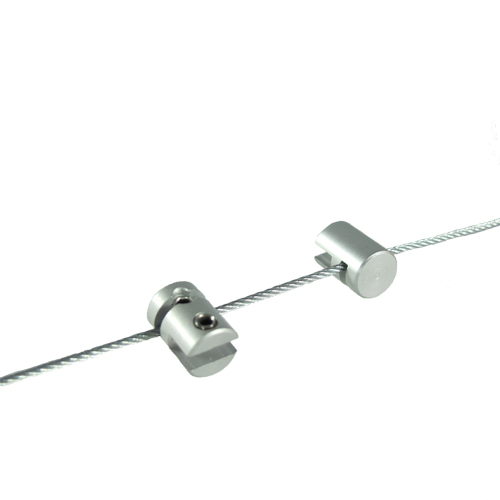 Satin anodised aluminium clamps